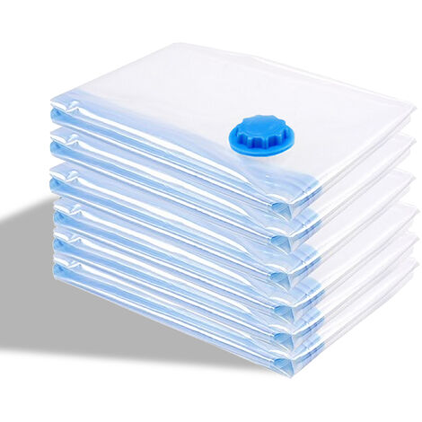 VINGO 5x Sac de rangement sous vide Housse Aspiration Compression Vêtements 40x60cm