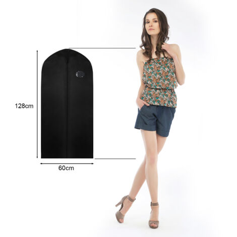 VINGO 10x housse à vêtements 128 x 60cm housse de protection noire