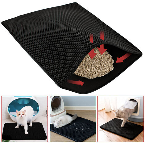 Tapis pour chat Tapis de litière Tapis de litière Durable 78×60cm