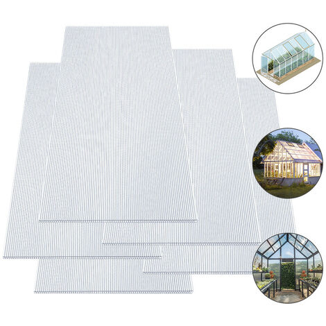 Plaque polycarbonate alvéolaire, 200 x 105 cm, épaisseur 6 mm -  Transparente : : Cuisine et Maison