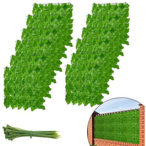 Haie Artificielle Lierre Pour Clôture - Filet Brise-Vue Ultra Dense 1m X ?, 40 Colliers Verts Offerts
