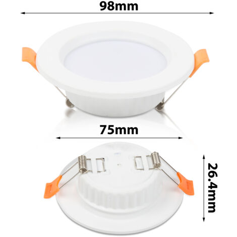 VINGO 20x spots encastrables LED spots encastrables 5W spots de plafond -Blanc froid 6000K