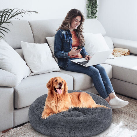 PawHut Canapé Lit Chien Taille Moyenne / Chat Grand Coussin