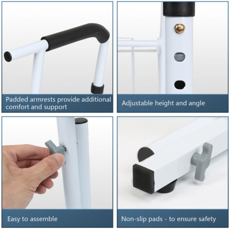 Béquille Arrière BIHR Démontable Universelle Noir Avec Supports Caoutchouc En ''L