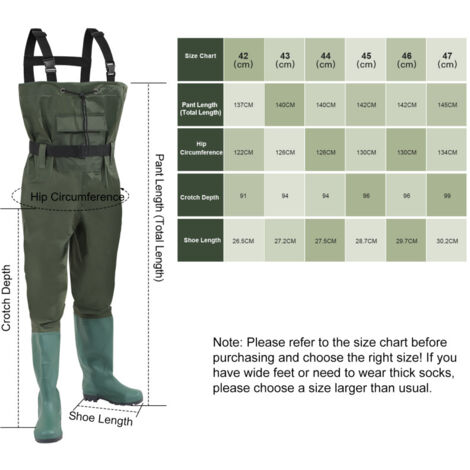 Cuissardes De Pêche Légères En Nylon Imperméable - Taille 38 à 46 EU - Pour Pêche à La Mouche, Agriculture, Activités Nautiques