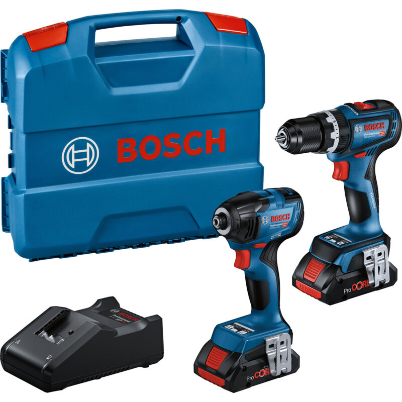 Bosch 18v 3 Piece Brushless Cordless Tool Kit Inc 2x 5.0Ah Batts
