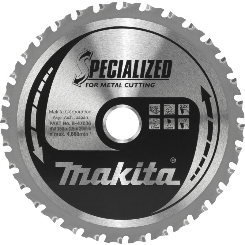 MAKITA B-47036 Specialized for Metal 150mm x 20mm x 32T