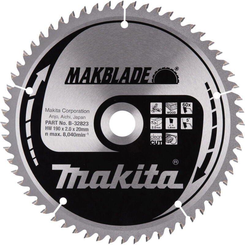MAKITA B-32823 Mitre saw blade 190mm x 20mm x 60T