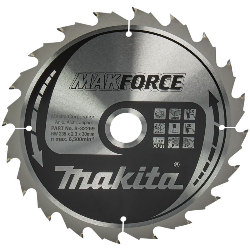 MAKITA B-32269 MAKFORCE for Wood 235mm x 30mm x 20T