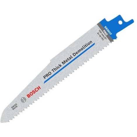 Bosch 2608657527 PRO Thick Metal Demolition S930CF Blade 150mm 8+10 TPI Pack of 5 BPAS930CF