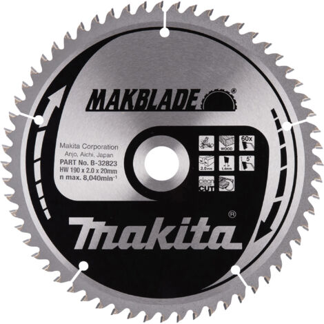 MAKITA B-32823 Mitre saw blade 190mm x 20mm x 60T
