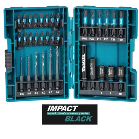 Makita B-66896 33 Piece Black Impact Torsion Screwdriver Bit Set High Durability