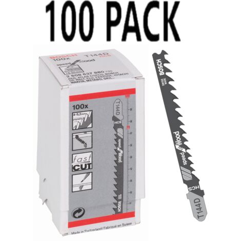 BOSCH T144D (100 PACK) (pkt of 100) Speed for wood 100mm