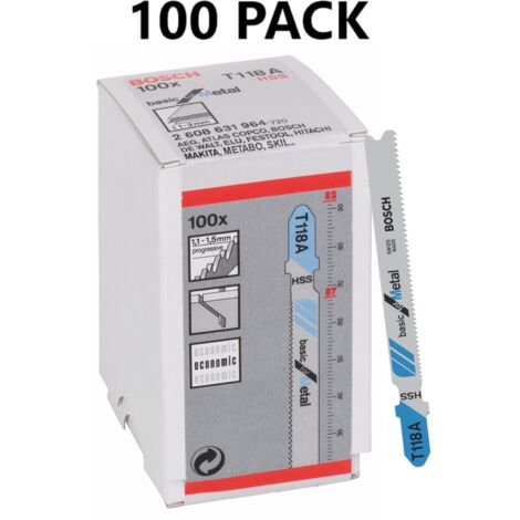 BOSCH T118A (100 PACK) (pkt of 100) Basic for metal 92mm