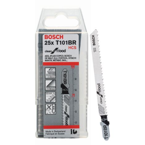 Bosch 2608633623 T101BR, Pack of 25 Jigsaw Blades