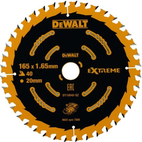 DEWALT DT10640-QZ Elite circular saw blade 165mm x 20mm x 40T