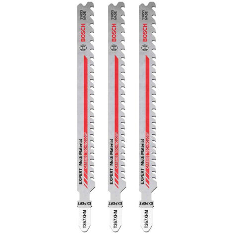 Bosch 2608900560 EXPERT Multi Material T367XHM Jigsaw Blade 132mm Pack of 3 BPAT367XHM