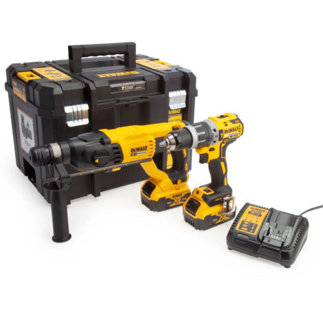 Dewalt DCK2071P2T 18v SDS+ and Combi Drill Twin Pack