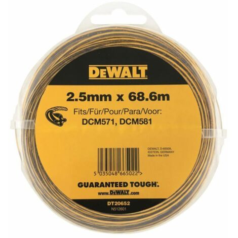 DEWALT Dt20652 String Trimmer Line 2.5mm x 68.6m