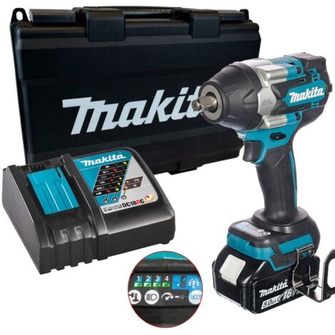 Makita DTW700RT 18v LXT Brushless Impact Wrench 1/2"" Drive 4 Stage 1x5ah