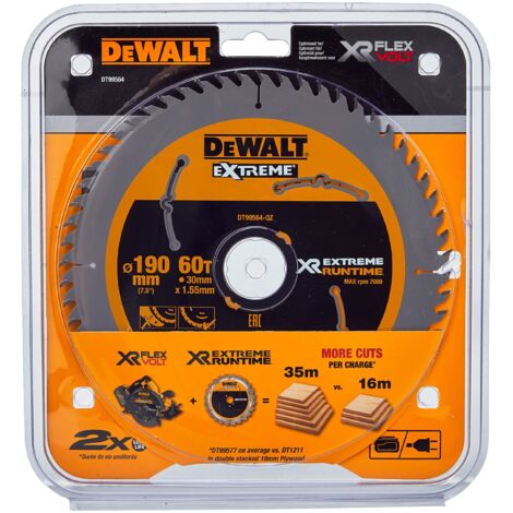 DEWALT DT99564-QZ EXTREME RUNTIME for multi 190mm x 30mm x 60T