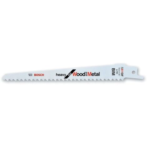 Bosch 2608654981 S 1122 VF Flexible for Wood & Metal Blade 225mm 10-14 TPI Pack of 5 BPAS1122VF
