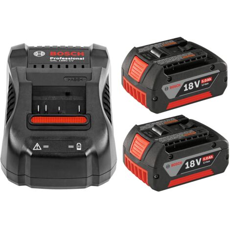 BOSCH 2 x GBA 18V 5.0AH + GAL 1880 18v Charger & battery pack (1/4)