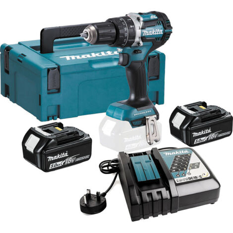 Hammer Drill MAKITA DHP484RTJ (2 x 5,0 Ah + DC18RC + MAKPAC 2)