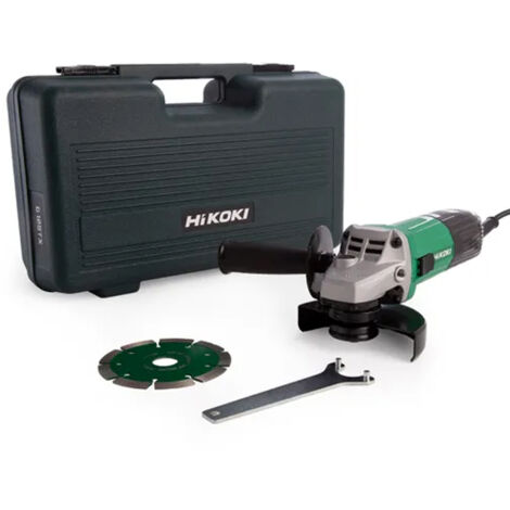 HiKOKI G12STX/J8 G12STX/J8 Angle Grinder 115mm Diamond Blade & Case 600W 110V HIKG12STXCDL