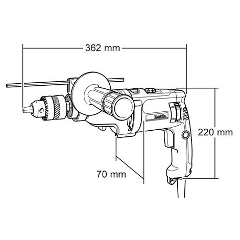 MAKITA HP2071F 240v Percussion Drill 13mm Keyless Chuck