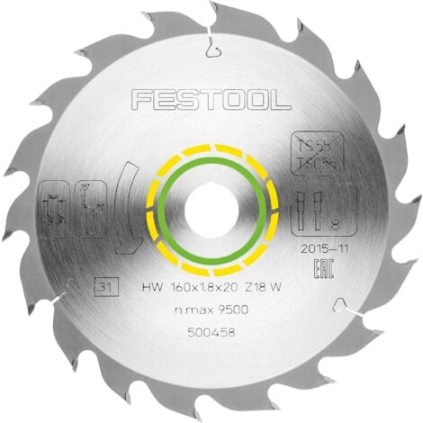 FESTOOL HW 160x1.8x20 W 18T Circular saw blade 160mm x 20mm x 18T