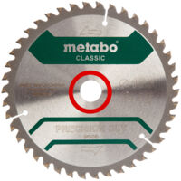 Metabo 628026000 165 x 1.8 x 20mm 42T Precision Cut Circular Saw Blade for Wood