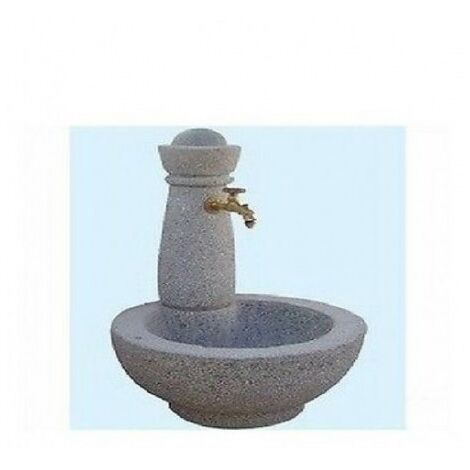 FONTANA FONTANE GRANITO NATURALE GRIGIO MOD.TEVERE 95 CM ALTEZZA DA GIARDINO