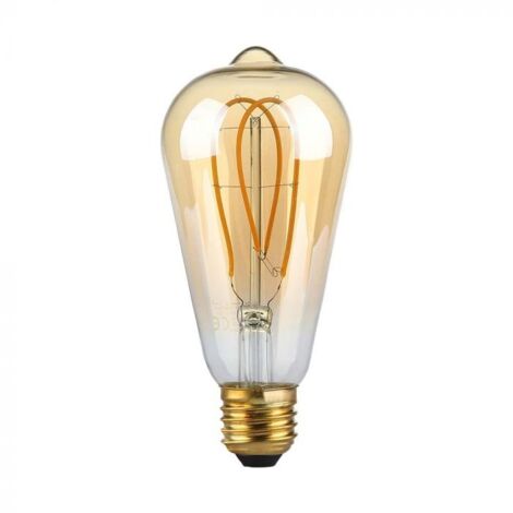 Ampoule LED V-TAC 5 W E27 ST64 à filament ambre blanc chaud (1/5)
