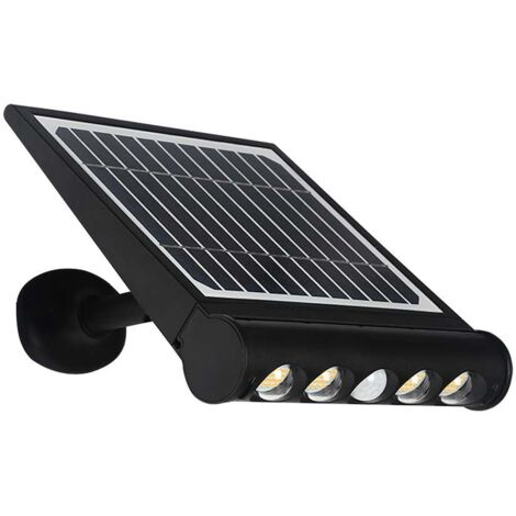 V-tac solar led wall light with sensor 8w 4000k ip65 vt-11108 - 6849