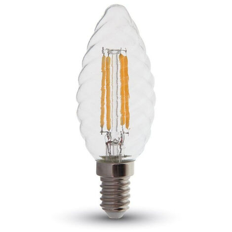 Ampoule LED E14 4W 100LM/W Filament de bougie 3000K Dimmable