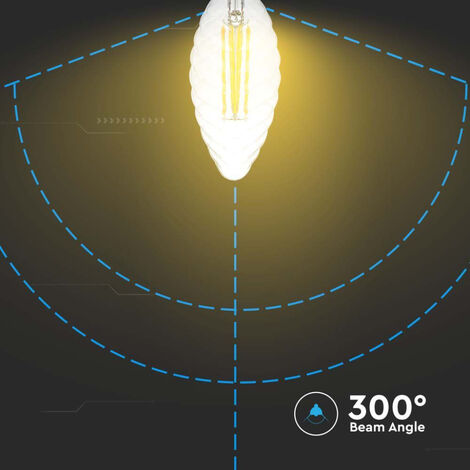 Ampoule LED E14 4W 100LM/W Filament de bougie 3000K Dimmable