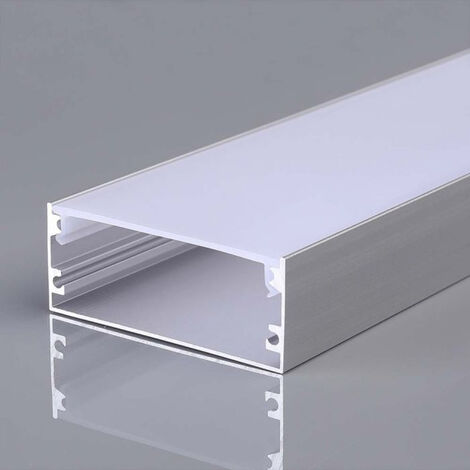 V-Tac – Profilé aluminium pour bande LED – Longueur 2000 mm – Largeur 50 mm – Épaisseur 20 mm – Diffuseur satiné pour éclairage moderne