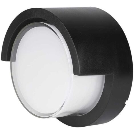 Applique LED ronde V-TAC 12 W avec diffuseur semi-couvercle, noir, blanc naturel, IP65 (1/5)