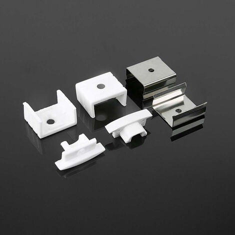 Profilés Aluminium Pour Bandes LED V-TAC - 2x2m (4m Total) - Couverture Satin Argent - 21.3x15.8mm