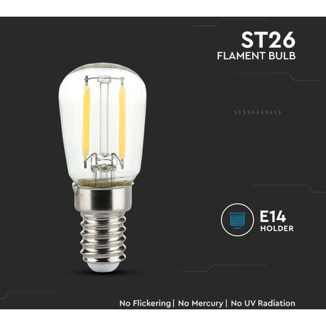 V-TAC Lampe LED E14 2W ST26 Filamento 6500K