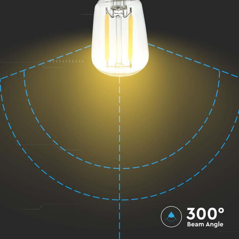 V-TAC Lampe LED E14 2W ST26 Filamento 6500K