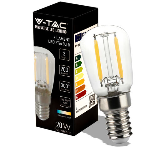 V-TAC Lampe LED E14 2W ST26 Filamento 6500K