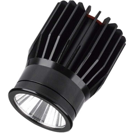 Spot LED encastrable rond V-TAC 18 W en aluminium, noir, blanc chaud