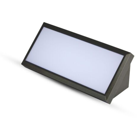 V-TAC VT-8054 Applique murale LED rectangulaire 12W couleur noire angulaire extérieur IP65 applique murale blanc froid 6500k sku 6809