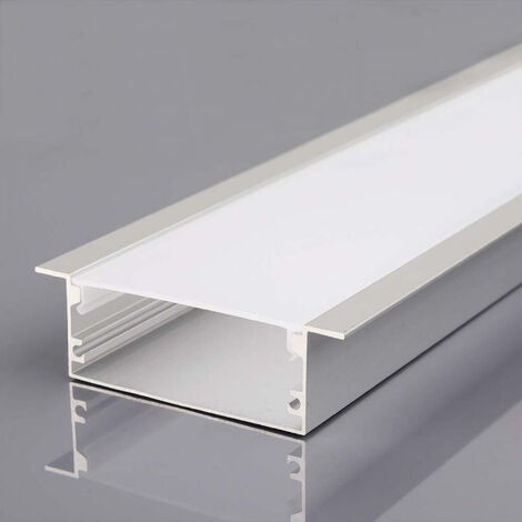 V-Tac – Profilé aluminium pour bande LED 2000mm – Largeur 12,4mm – Diffuseur épuré – Installation facile avec accessoires inclus