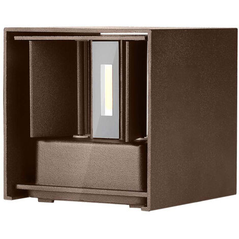 V-TAC VT-759-12 Applique murale LED 11W carré corten double faisceau lumineux 3000K - sku 6820
