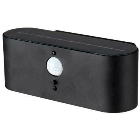 Applique murale LED V-TAC 2,5 W avec panneau solaire et capteur PIR, noir, blanc chaud, IP54 (1/5)