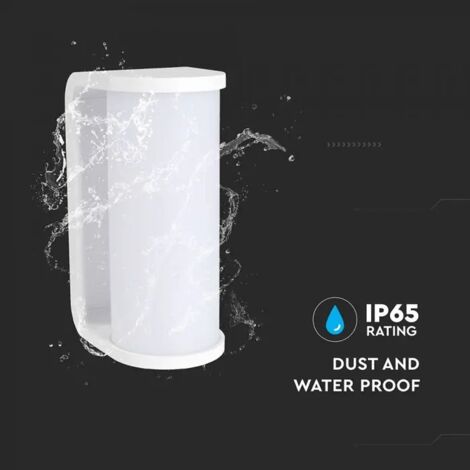 Applique murale LED cylindrique V-TAC 12 W, couleur blanche, CCT 3 en 1, IP65 (1/5)
