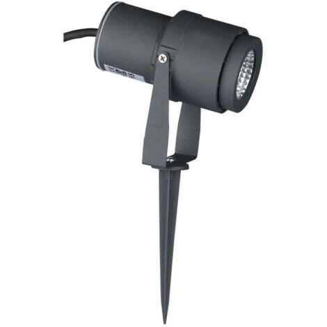 Projecteur de jardin LED V-TAC 12 W avec piquet, gris, blanc naturel, IP65